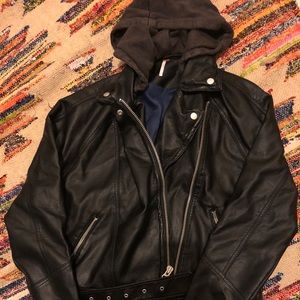 Free people leather jacket price is negotiable